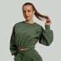 Hanorac pentru femei Lunar Cropped Cedar Green - STRIX XS