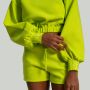 Hanorac pentru femei Lunar Cropped Chartreuse - STRIX L