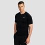 Tricou de alergare pentru bărbați Pulse X Black - GymBeam XXL