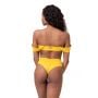 Miami Retro Bikini Top Yellow - NEBBIA M