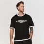 Tricou oversized Varsity Black - GymBeam XL