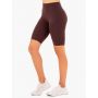 Pantaloni scurți de ciclism pentru femei cu buzunare Reset High Waisted Chocolate - Ryderwear XS