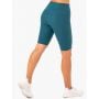 Pantaloni scurți de ciclism pentru femei cu buzunare Reset High Waisted Teal - Ryderwear S