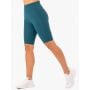Pantaloni scurți de ciclism pentru femei cu buzunare Reset High Waisted Teal - Ryderwear S