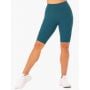 Pantaloni scurți de ciclism pentru femei cu buzunare Reset High Waisted Teal - Ryderwear S