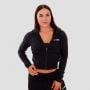 Hanorac pentru femei Zip-up TRN Black - GymBeam S