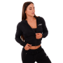 Hanorac pentru femei Zip-up TRN Black - GymBeam S