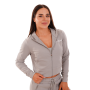 Hanorac pentru femei Zip-up TRN Grey - GymBeam M