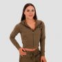 Hanorac pentru femei Zip-up TRN Olive - GymBeam L