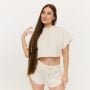 Hanorac pentru femei Relay Cropped Pearl - GymBeam S