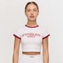 Tricou pentru femei Varsity White - GymBeam S