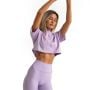Tricou pentru femei Cropped Limitless Lavender - GymBeam S