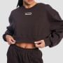 Hanorac pentru femei Cropped Aura Tee Brown - GymBeam S