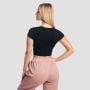 Tricou pentru femei Cropped Aura Black - GymBeam S
