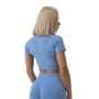 Tricou pentru femei FLO Crop Top Blue - GymBeam XL