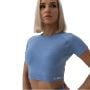 Tricou pentru femei FLO Crop Top Blue - GymBeam XL