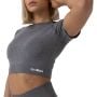 Tricou pentru femei FLO Crop Top Grey - GymBeam L