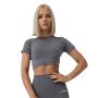 Tricou pentru femei FLO Crop Top Grey - GymBeam L