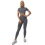 Tricou pentru femei FLO Crop Top Grey - GymBeam L