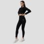 Tricou pentru femei FLO Ribbed Crop Top Black - GymBeam XL
