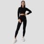 Tricou pentru femei FLO Ribbed Crop Top Black - GymBeam XL