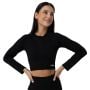 Tricou pentru femei FLO Ribbed Crop Top Black - GymBeam XL