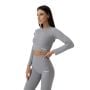 Tricou pentru femei FLO Ribbed Crop Top Grey - GymBeam S