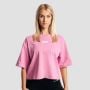 Tricou pentru femei Boxy Girls Club Pink - GymBeam M