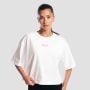 Tricou pentru femei Boxy Girls Club White - GymBeam M