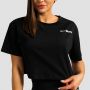 Tricou pentru femei Cropped Limitless Black - GymBeam S