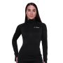 Hanorac de alergare pentru femei 1/2 Zip Pulse Black - GymBeam S