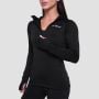 Hanorac de alergare pentru femei 1/2 Zip Pulse Black - GymBeam S
