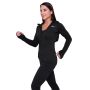 Hanorac de alergare pentru femei 1/2 Zip Pulse Black - GymBeam S