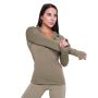 Hanorac de alergare pentru femei 1/2 Zip Pulse Vetiver - GymBeam S