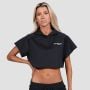 Hanorac pentru femei Relay Cropped Black - GymBeam S
