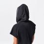 Tricou pentru femei Vented Crop Hoodie Black - SQUATWOLF 