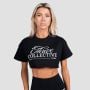 Tricou pentru femei cropped Thrive Black - GymBeam L