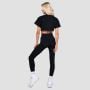 Tricou pentru femei cropped Thrive Black - GymBeam L