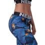 Colanți pentru femei Mid Waist Ocean Power Blue - NEBBIA XS