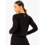 Bluză pentru femei Long Sleeve Top Foundation Black - Ryderwear XS