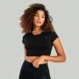 Tricou pentru femei Essential Crop Top Black - STRIX L