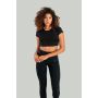 Tricou pentru femei Essential Crop Top Black - STRIX L