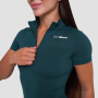Tricou pentru femei Cropped Ignite Dark Green - GymBeam S