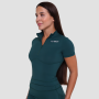 Tricou pentru femei Cropped Ignite Dark Green - GymBeam S
