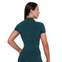 Tricou pentru femei Cropped Ignite Dark Green - GymBeam S