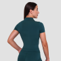 Tricou pentru femei Cropped Ignite Dark Green - GymBeam S