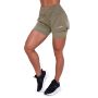 Pantaloni scurți de alergare pentru femei 2in1 Pulse Vetiver - GymBeam L