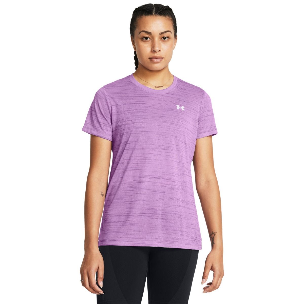 Tricou pentru femei Tech Tiger SSC Purple - Under Armour