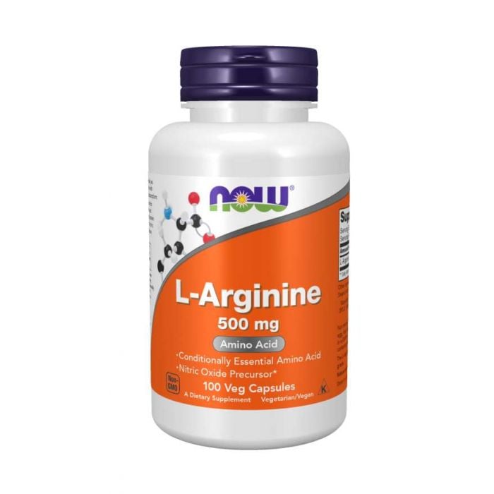 L-Arginină 500 mg - NOW Foods