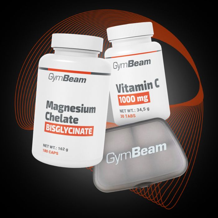Magneziu chelat (bisglicinat) - GymBeam + cadouri 90 caps.